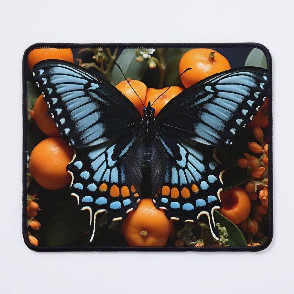 Item preview, Blue and Black Butterfly with Orange Accents designed and sold by PRINTIONAL.