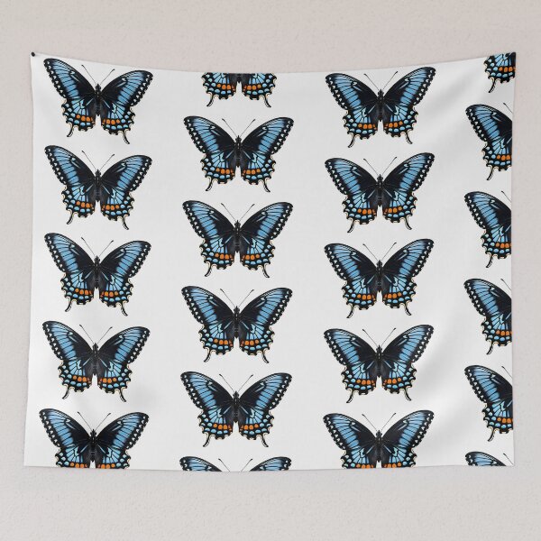 Item preview, Blue and Black Butterfly with Orange Accents designed and sold by PRINTIONAL.