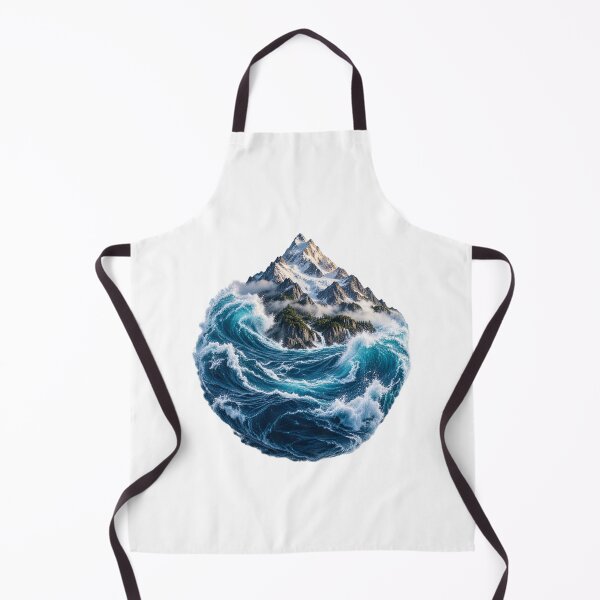 Item preview, Ocean Holding the Mountain – Surreal Nature Landscape Art designed and sold by Prince Tripathi .