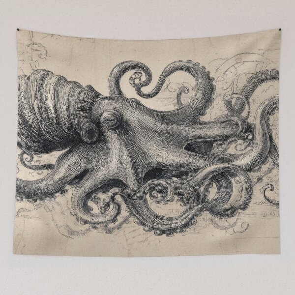 Item preview, Octopus with shell design designed and sold by anytka.