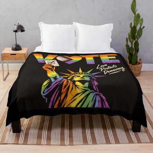 Item preview, LGBTQ Vote People Power – Pride Equality Democracy designed and sold by TEEJAMBOREE.