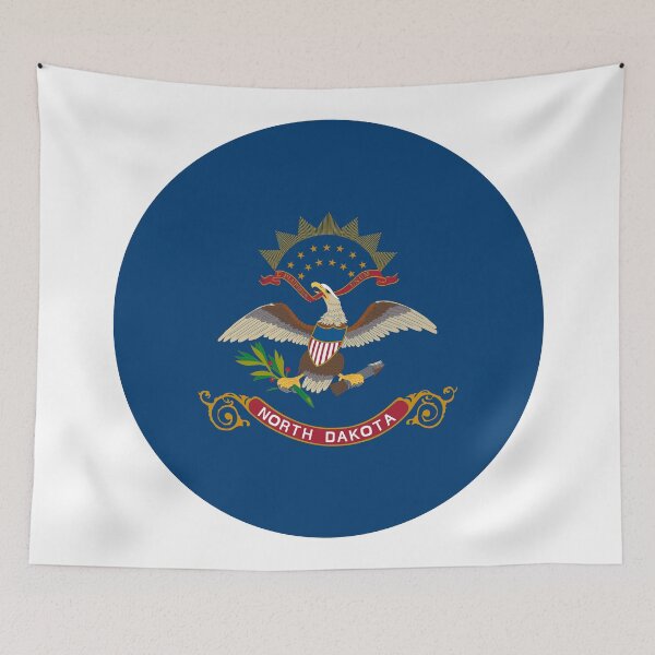 Item preview, North Dakota Circle Flag Moving Away Gift, Homesick ND Present designed and sold by shitpostee.