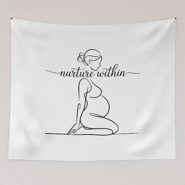 Item preview, Nurture Within Continuous Line Prenatal Piece designed and sold by 108stillness.
