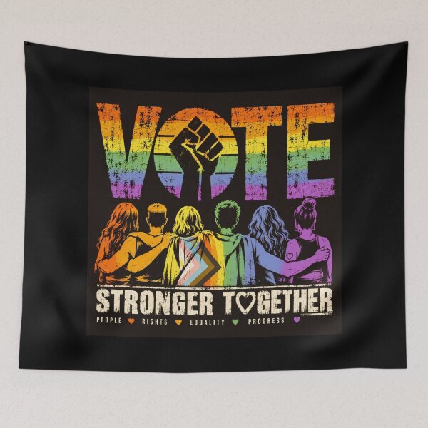 Item preview, Vote People Power – Pride Equality Democracy designed and sold by TEEJAMBOREE.
