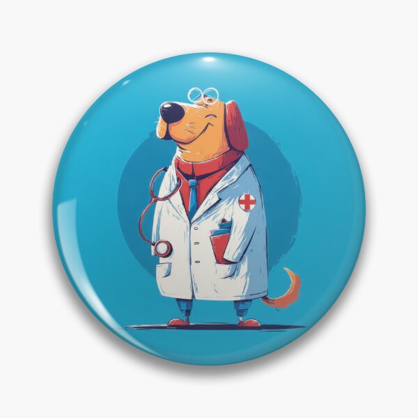 Item preview, Dog dressed as a doctor in a clinic designed and sold by anytka.