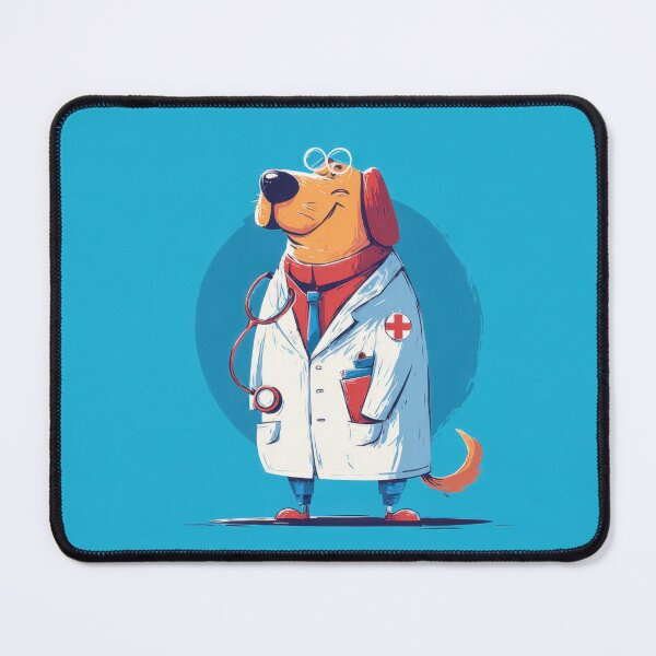 Item preview, Dog dressed as a doctor in a clinic designed and sold by anytka.
