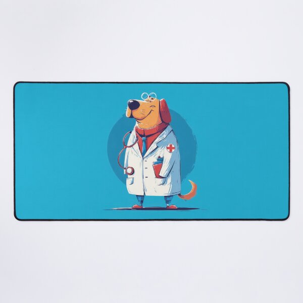 Item preview, Dog dressed as a doctor in a clinic designed and sold by anytka.