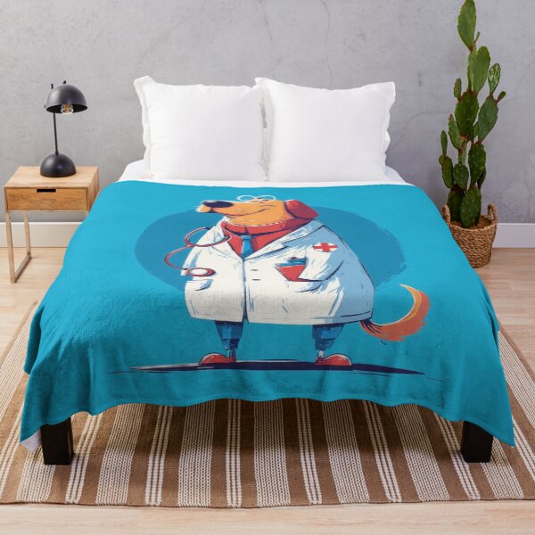 Item preview, Dog dressed as a doctor in a clinic designed and sold by anytka.