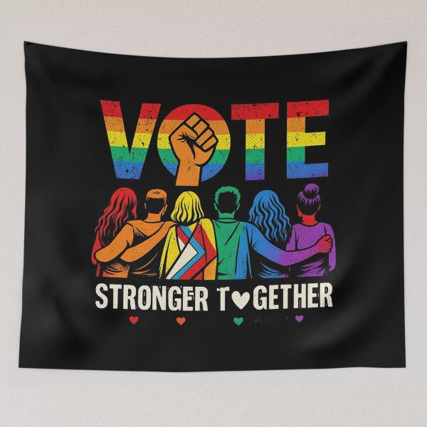 Item preview, Vote People Power – Pride Equality Democracy designed and sold by TEEJAMBOREE.