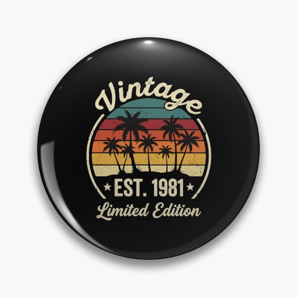 Aperçu de l'œuvre Vintage Est. 1981 Édition Limitée Anniversaire Né(e) en 1981 Homme Femme créée et vendue par PopStars1993.