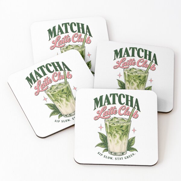 Item preview, Funny Matcha Latte Club Green Tea Lover Retro Cafe Barista designed and sold by JackCurtis1991.