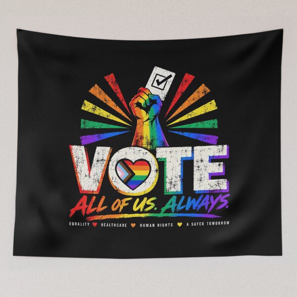 Item preview, Vote People Power – Pride Equality Democracy designed and sold by TEEJAMBOREE.