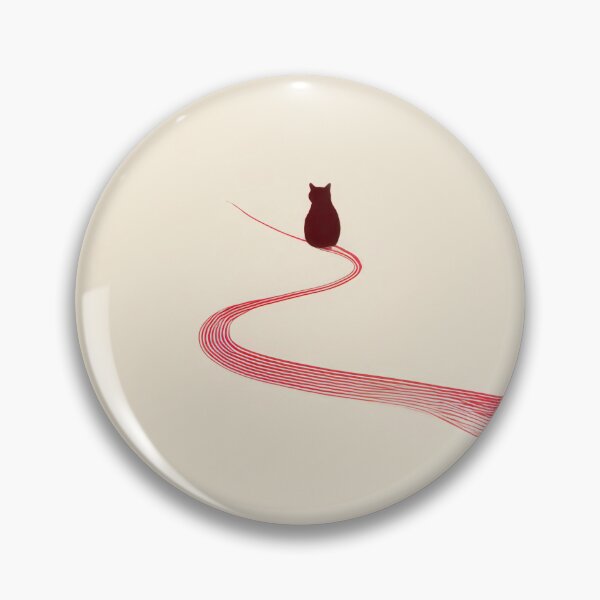 Item preview, Cat on a winding red path designed and sold by anytka.