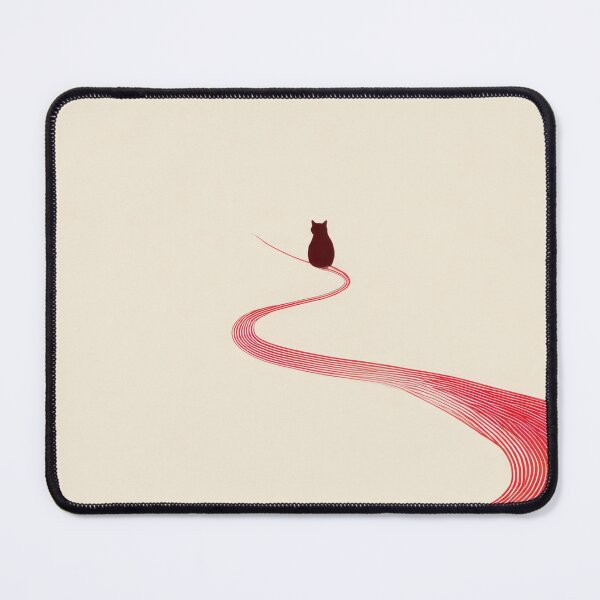 Item preview, Cat on a winding red path designed and sold by anytka.