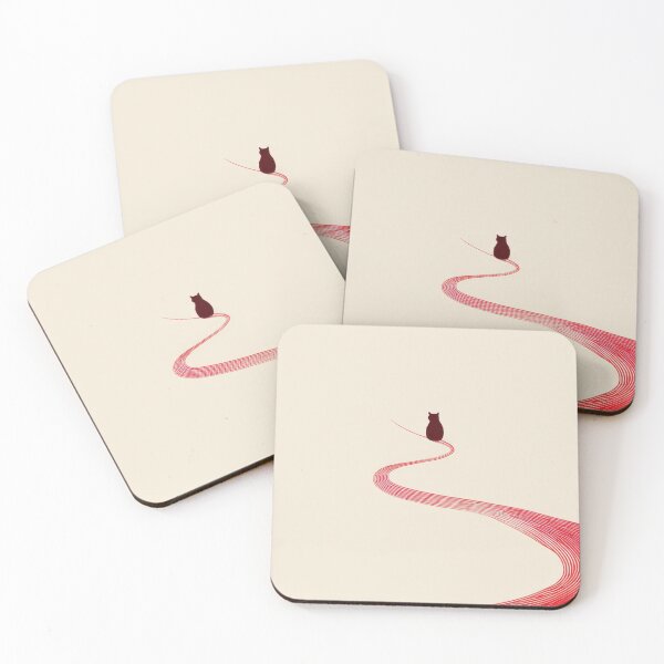 Item preview, Cat on a winding red path designed and sold by anytka.
