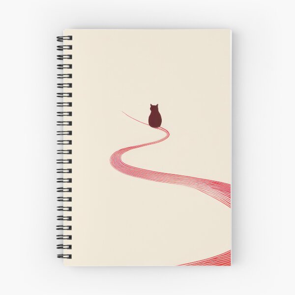 Item preview, Cat on a winding red path designed and sold by anytka.