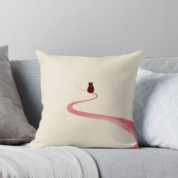 Item preview, Cat on a winding red path designed and sold by anytka.