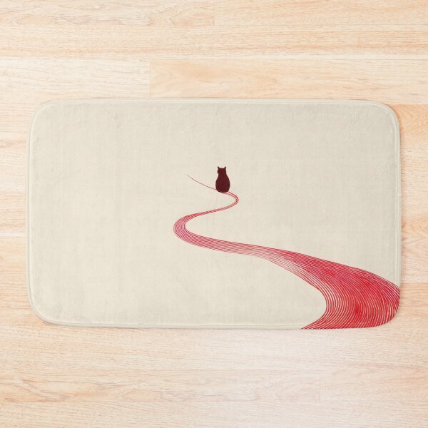 Item preview, Cat on a winding red path designed and sold by anytka.