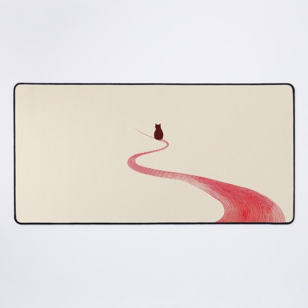 Item preview, Cat on a winding red path designed and sold by anytka.