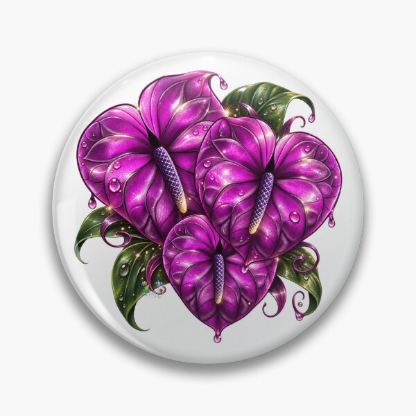 Item preview, Purple anthuriums from Namaloue designed and sold by cheznamaloue.