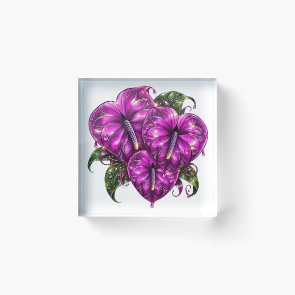 Item preview, Purple anthuriums from Namaloue designed and sold by cheznamaloue.