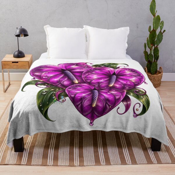 Item preview, Purple anthuriums from Namaloue designed and sold by cheznamaloue.