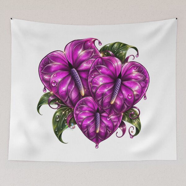 Item preview, Purple anthuriums from Namaloue designed and sold by cheznamaloue.