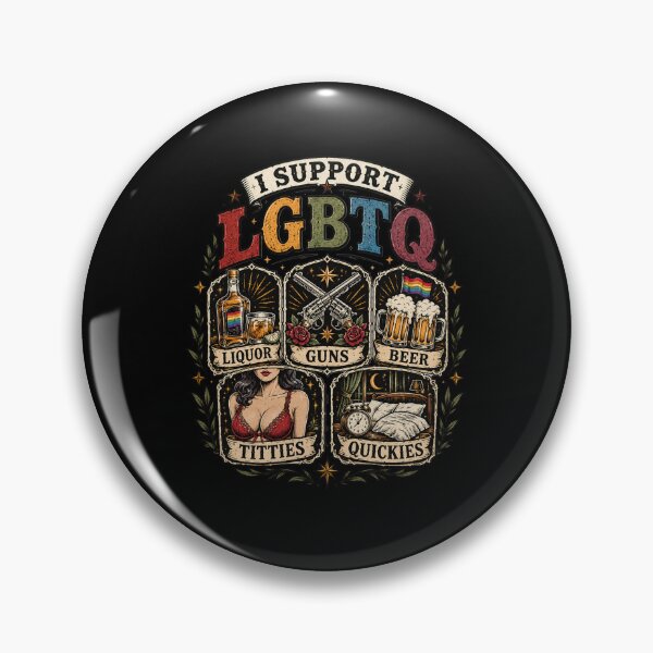 Item preview, I Support LGBTQ Vintage Pride Rainbow Retro Humor Party Lifestyle Design designed and sold by CatiaStudioArt.