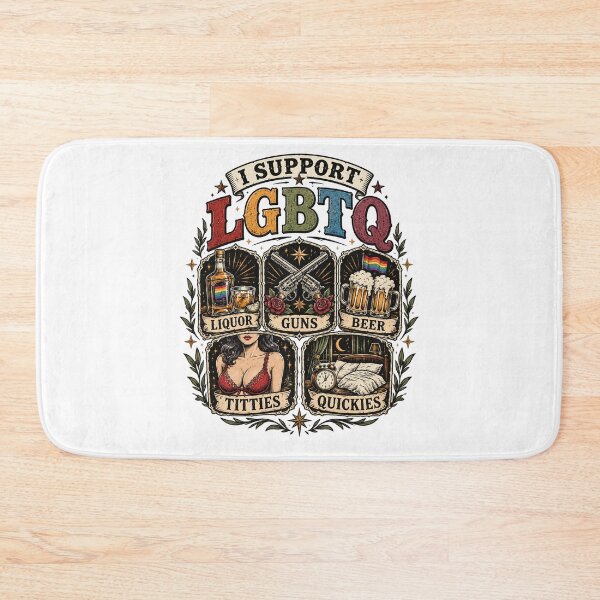 Item preview, I Support LGBTQ Vintage Pride Rainbow Retro Humor Party Lifestyle Design designed and sold by CatiaStudioArt.