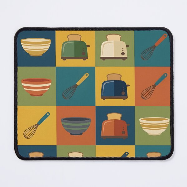 Item preview, Mid-Century Retro Kitchen Pattern - Scandi Folk Art designed and sold by ShabanMerch⭐⭐⭐.