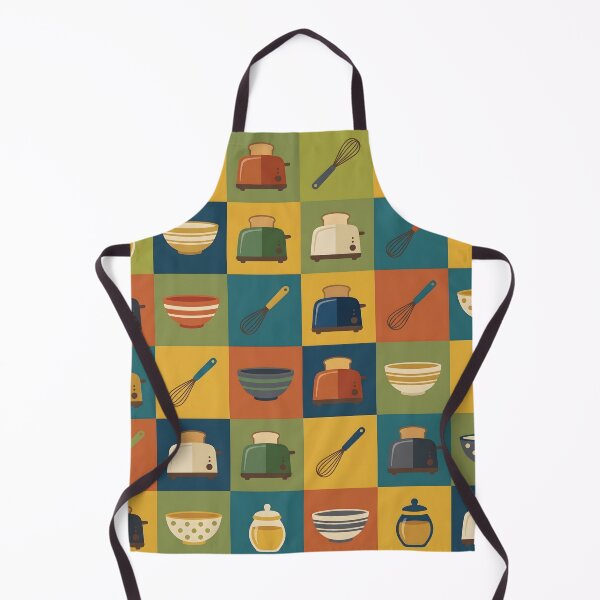 Item preview, Mid-Century Retro Kitchen Pattern - Scandi Folk Art designed and sold by ShabanMerch⭐⭐⭐.