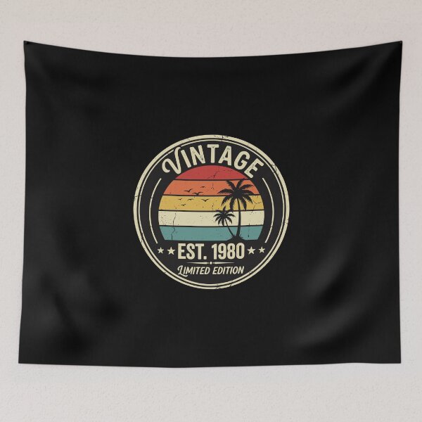 Item preview, Vintage Est. 1980 Limited Edition Birth Year Birthday  designed and sold by PopStars1993.
