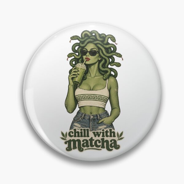 Item preview, Chill With Matcha Funny Medusa Vintage Aesthetic Gift designed and sold by Artycom.