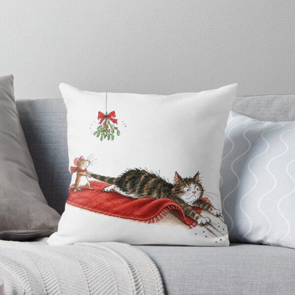 Item preview, Mouse Dragging a Cat Under a Mistletoe designed and sold by Maria Dryfhout.