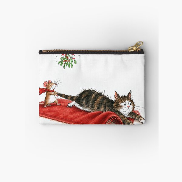 Item preview, Mouse Dragging a Cat Under a Mistletoe designed and sold by Maria Dryfhout.
