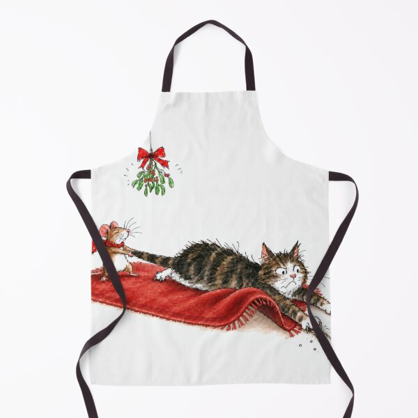 Item preview, Mouse Dragging a Cat Under a Mistletoe designed and sold by Maria Dryfhout.