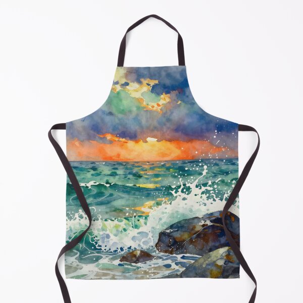 Item preview, Ocean Waves and Sunset  designed and sold by Serene Strokes Art.