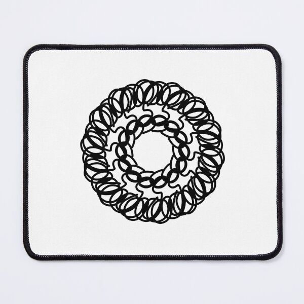 Item preview, Abstract Loop Mandala Black White designed and sold by ZMKAndInk.