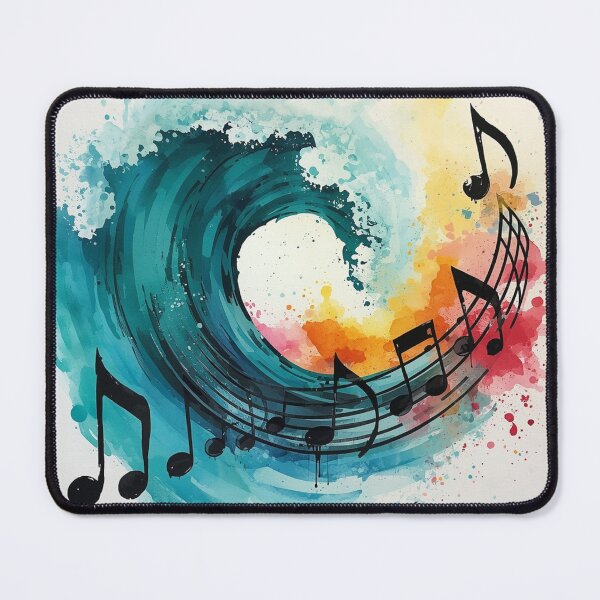 Item preview, Ocean Wave Music Art – Turquoise Sea & Musical Notes Comforter. designed and sold by fbtrisha.