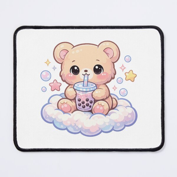 Item preview, Kawaii Cloud Bear Boba designed and sold by Sommium .