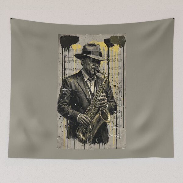 Item preview, Saxophonist. Retro style. designed and sold by MagelliShop.