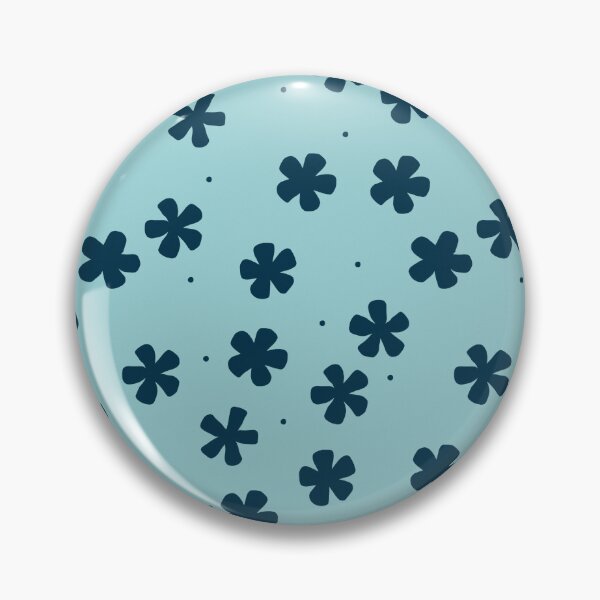Item preview, Simple flower and dots dark blue with light blue background designed and sold by LeelaLab.