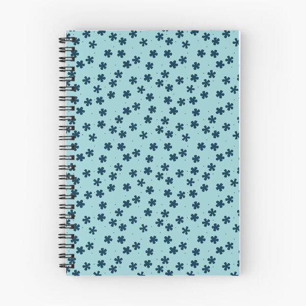 Item preview, Simple flower and dots dark blue with light blue background designed and sold by LeelaLab.