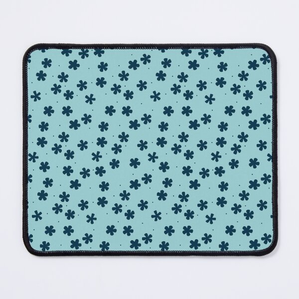 Item preview, Simple flower and dots dark blue with light blue background designed and sold by LeelaLab.