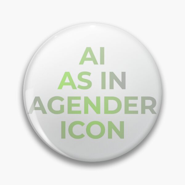 Item preview, AI As In Agender Icon designed and sold by DratticusRevoh.