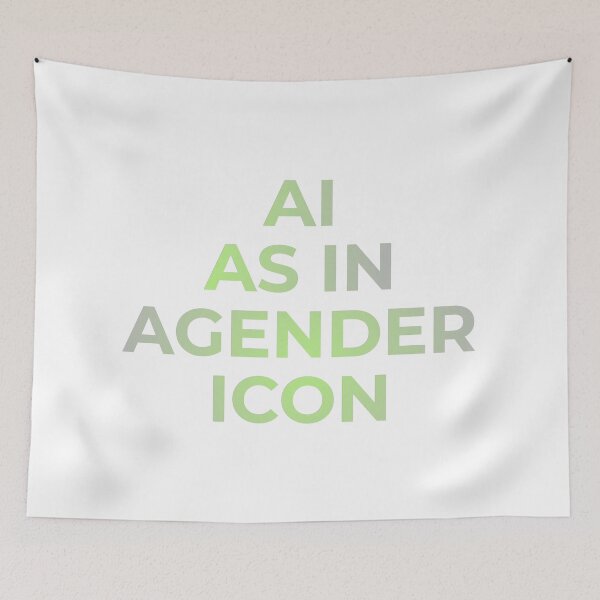 Item preview, AI As In Agender Icon designed and sold by DratticusRevoh.