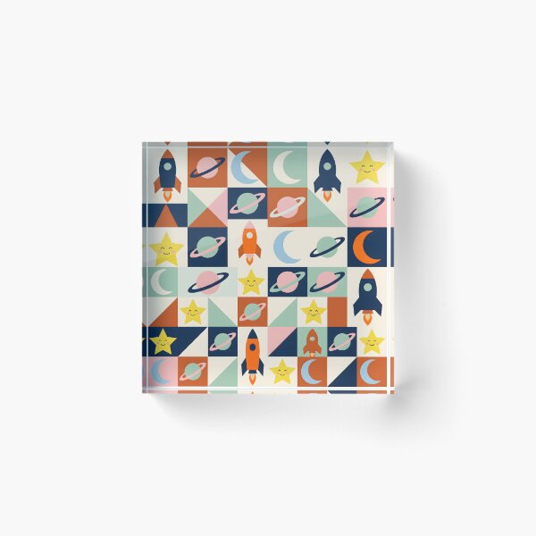 Item preview, Mid-Century Nordic Space Pattern - Geometric Cosmic Folk Art designed and sold by ShabanMerch⭐⭐⭐.