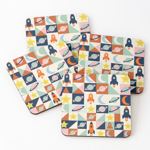 Item preview, Mid-Century Nordic Space Pattern - Geometric Cosmic Folk Art designed and sold by ShabanMerch⭐⭐⭐.