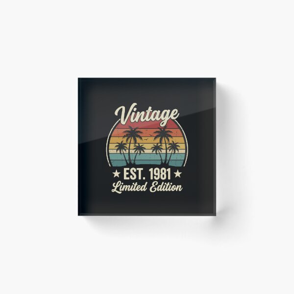Item preview, Vintage Est. 1981 Limited Edition Born In 1981 Birthday  designed and sold by PopStars1993.