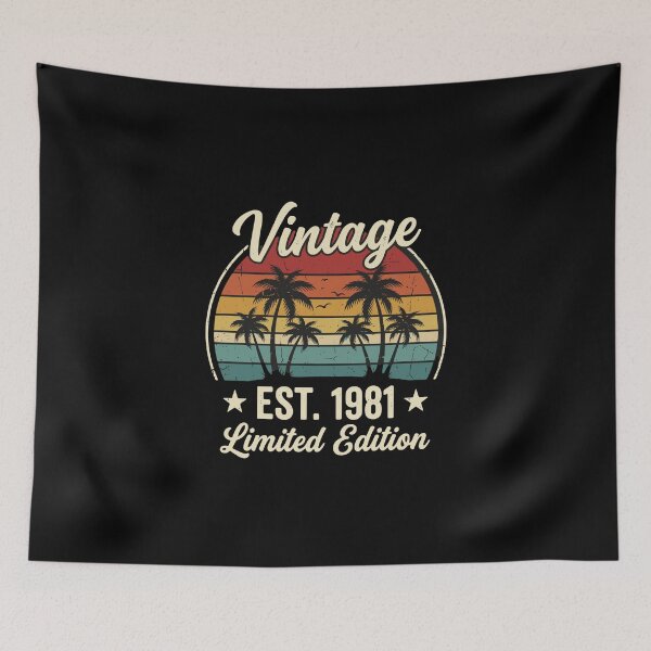 Item preview, Vintage Est. 1981 Limited Edition Born In 1981 Birthday  designed and sold by PopStars1993.